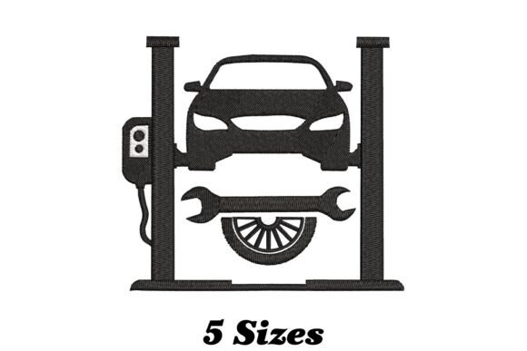 Auto Mechanic Repair Embroidery Design