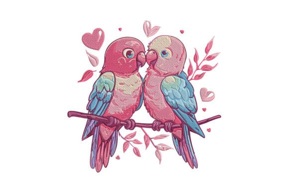 Cute Parrot Embroidery Design