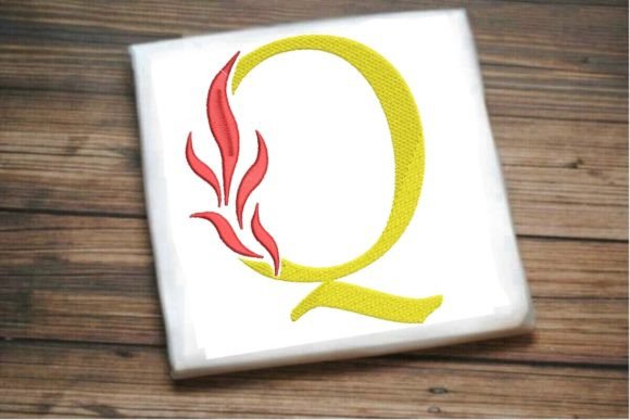 Q Letter Beautiful Fire Alphabet