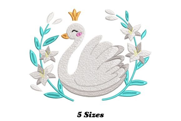 Swan’s Elegance: A Playful Yet Polished Embroidery Design